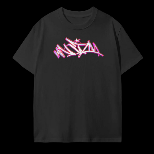 MUZLM PINK LEGACY LOGO TEE