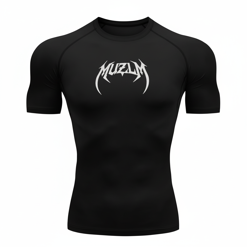 MUZLM UNISEX LION FANG COMPRESSION TEE